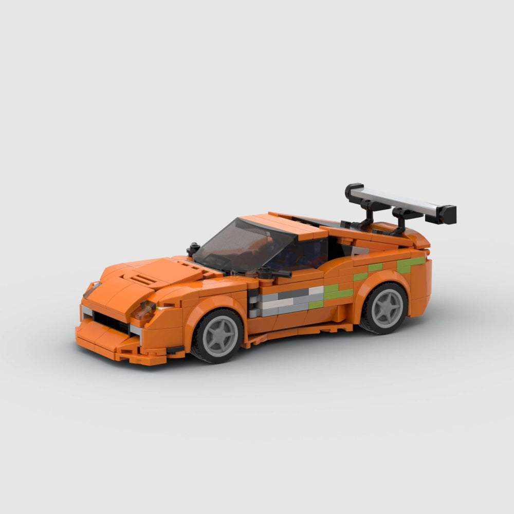 358PCS Orange Sports Car MOC Building Blocks MK4