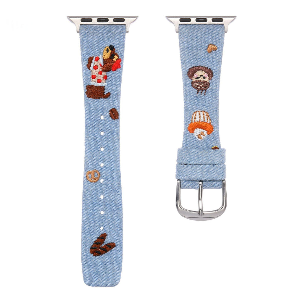 Retro-style Denim Loafers avec une bracelet de montre chiot
