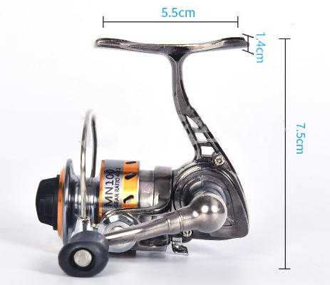 Acier inoxydable Full Metal Fishing Line Roue Palm Zhongbao Petite roue de poisson