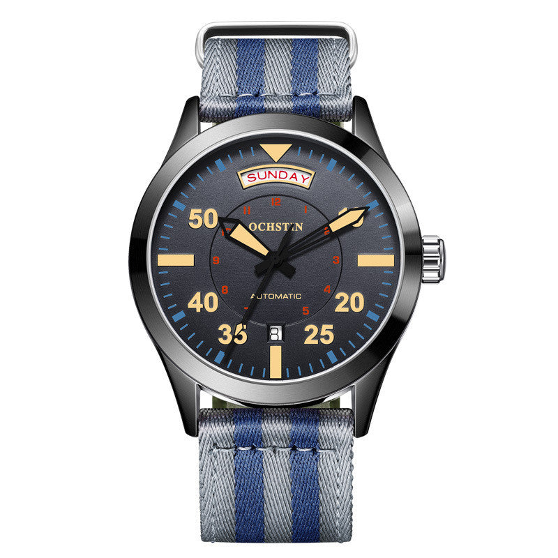 Montre mécanique automatique étanche Nylon Watch