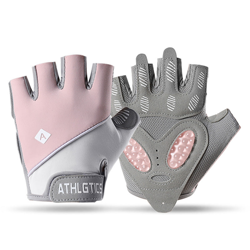 Cyclisme Fitness en plein air demi-doigt Protection solaire Pêche Gants minces en soie de glace