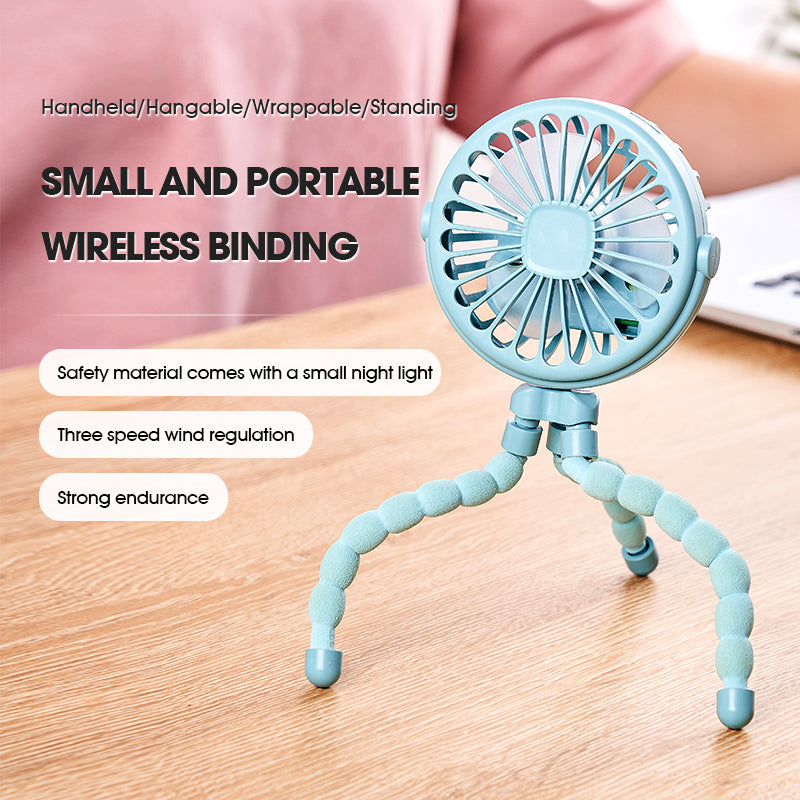 Poussette multifonction enfant Mini ventilateur Portable USB Charge petit ventilateur Octopus