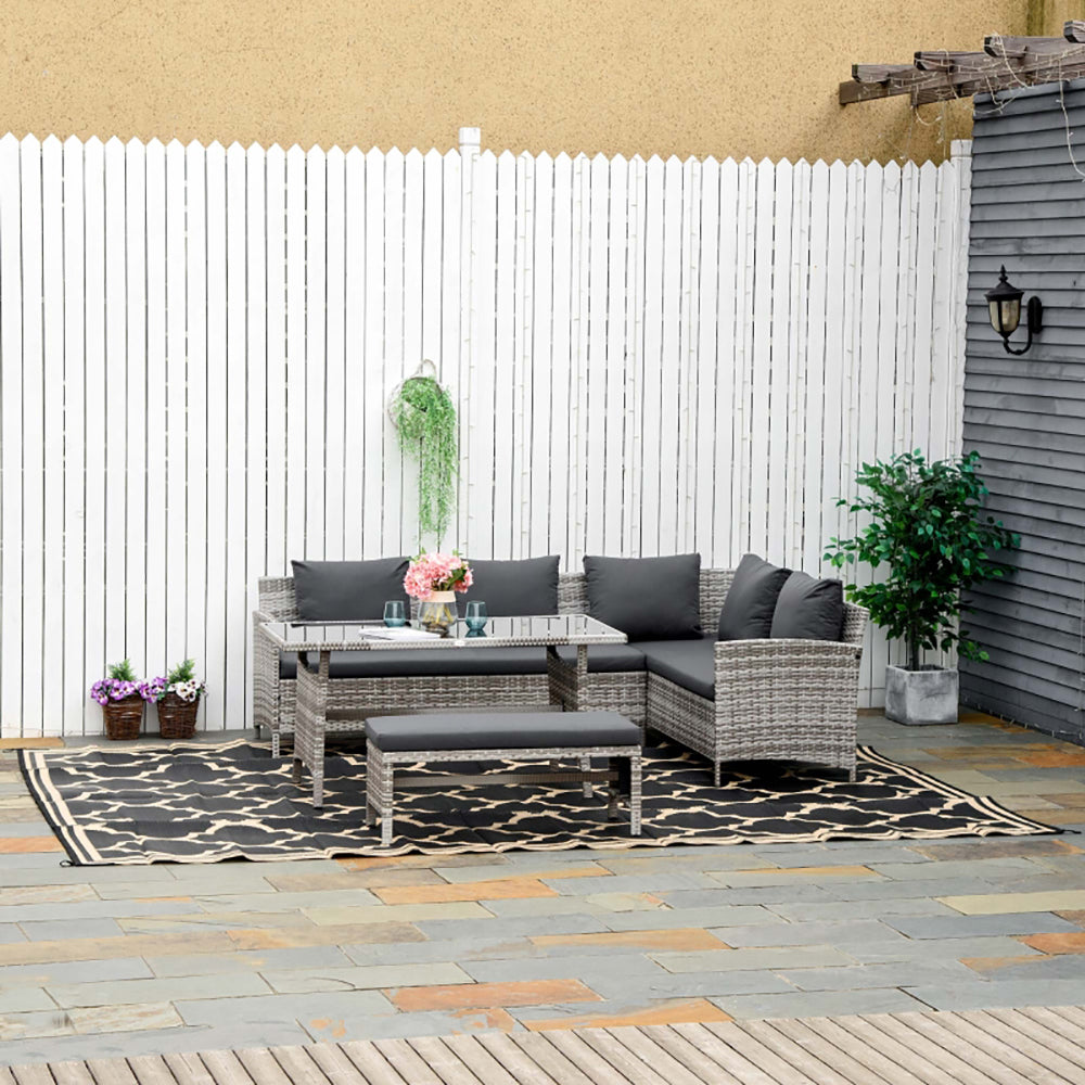 Rug extérieur en polypropylène réversible