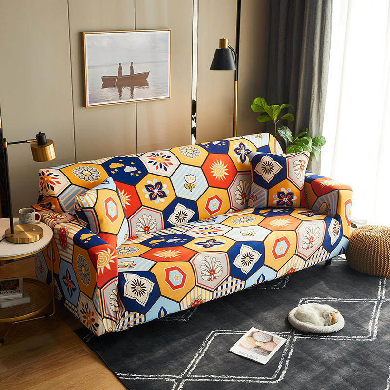 Couverture de canapé en cuir Tissu simple élastique
