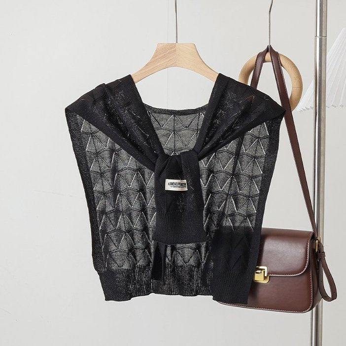 Châle chaud rayé tricoté pour vêtements de dessus