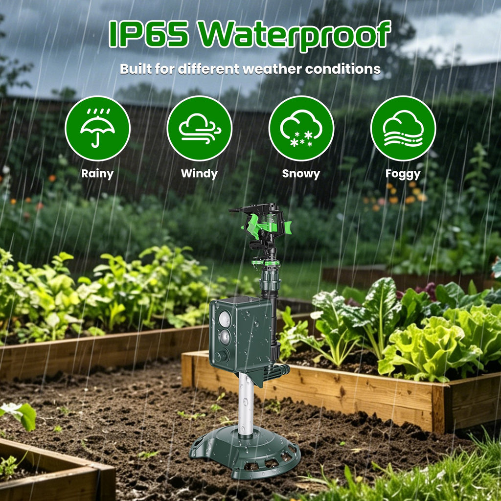 Capteur de mouvement à énergie solaire Sprinkler d'origine animale avec lumière clignotante animal extérieur