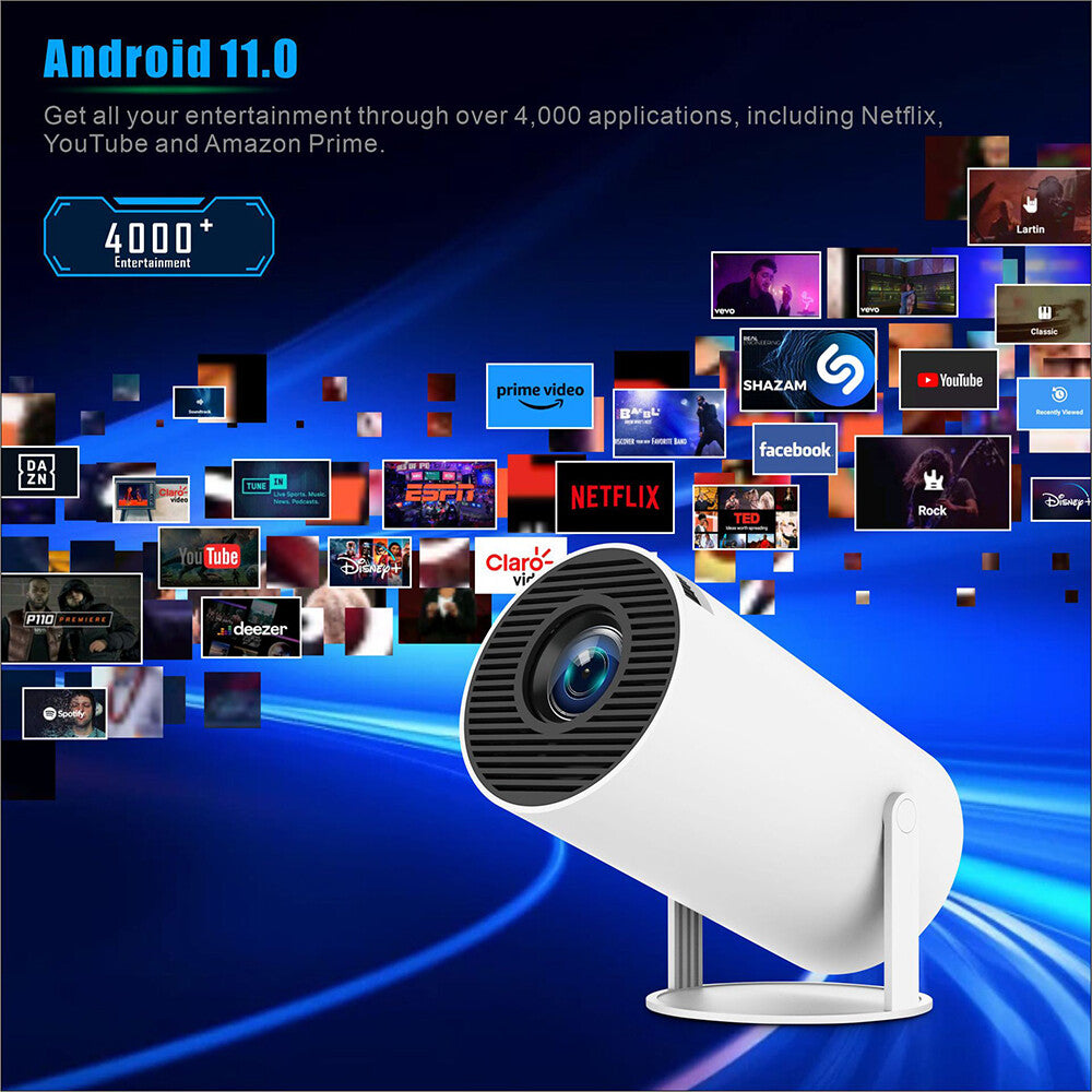 Projecteur 5G 4K Smart HD LED WiFi Bluetooth Android Office
