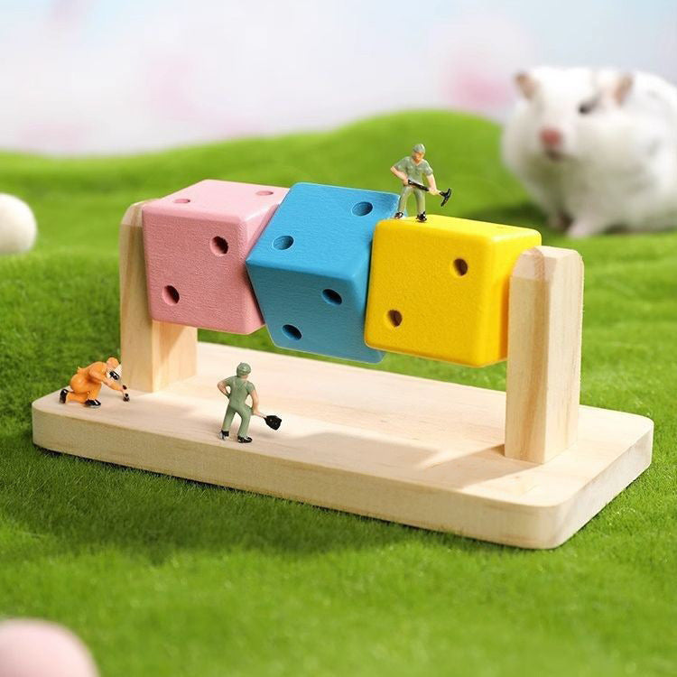Mode Personnalité hamster Cube Jouet en bois