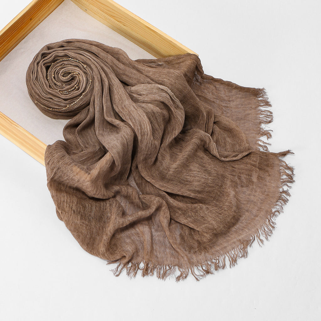 Arrivée Écharpe longue fringée à chaîne de Rayon