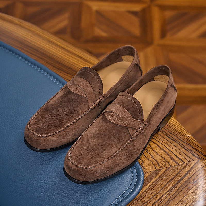 Pull-on Old-money-style Casual Chaussures respirantes en cuir