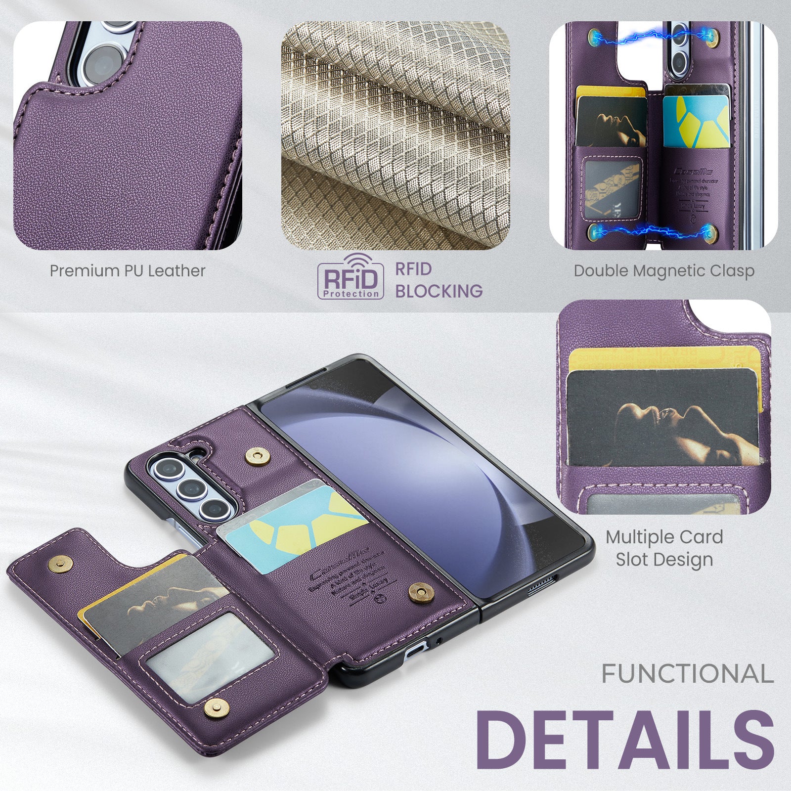 Flip-carte pliante de cas de téléphone