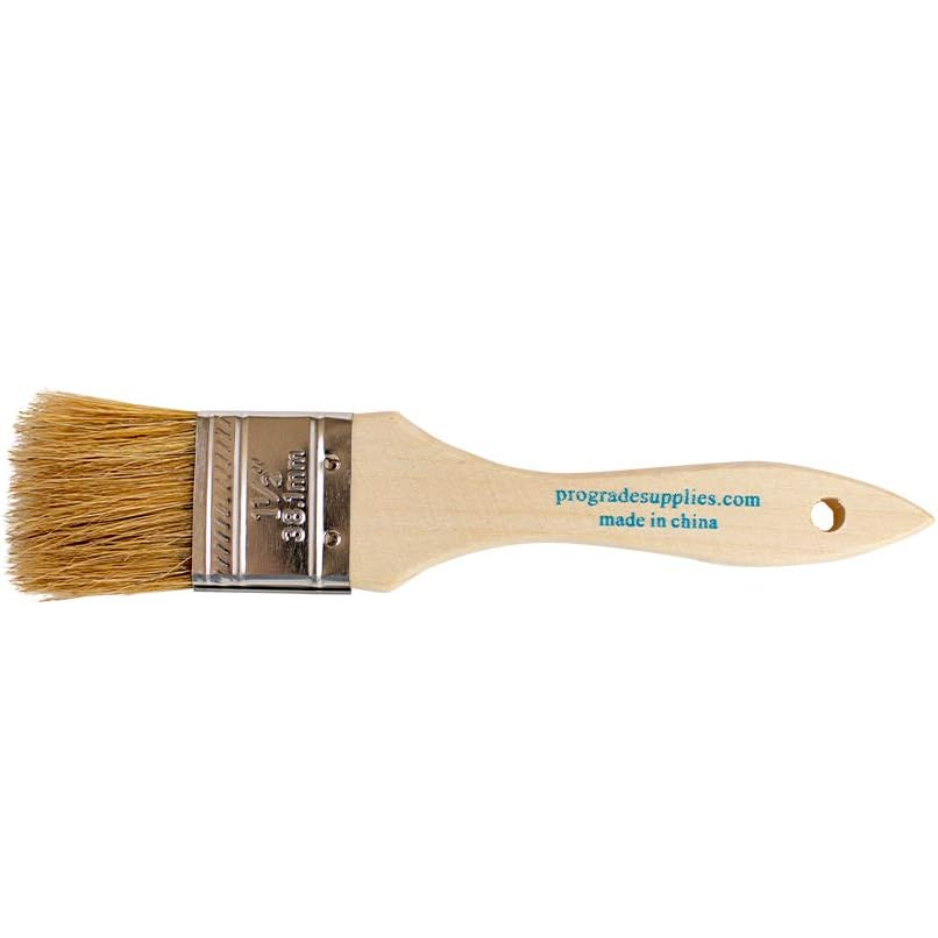 1.5 Brosses jetables de peinture à croustilles 12-paquets d'utilitaire naturel pour poignées en bois pour Pa