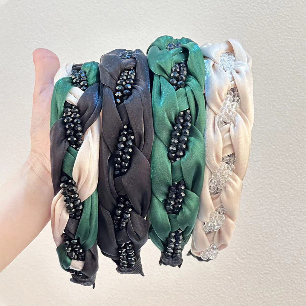 Bande de cheveux Twist Pearl Bande de tête fait main