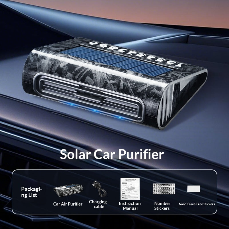Solar Powered voiture purificateur d'air générateur d'ozone Odor Remover Désinfection intérieure automatique Dev