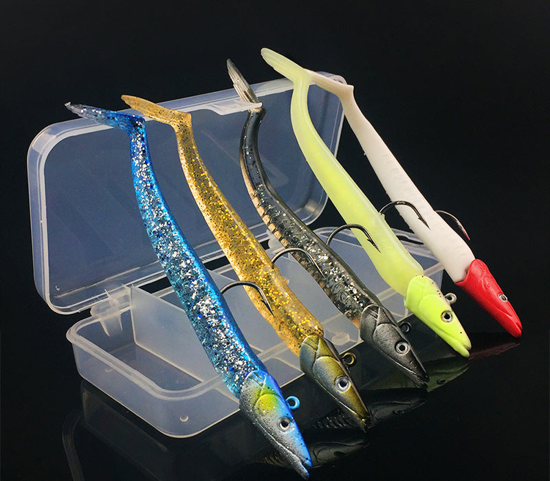 Seluya Tête de plomb Crochet doux poisson Bionic Bait Set