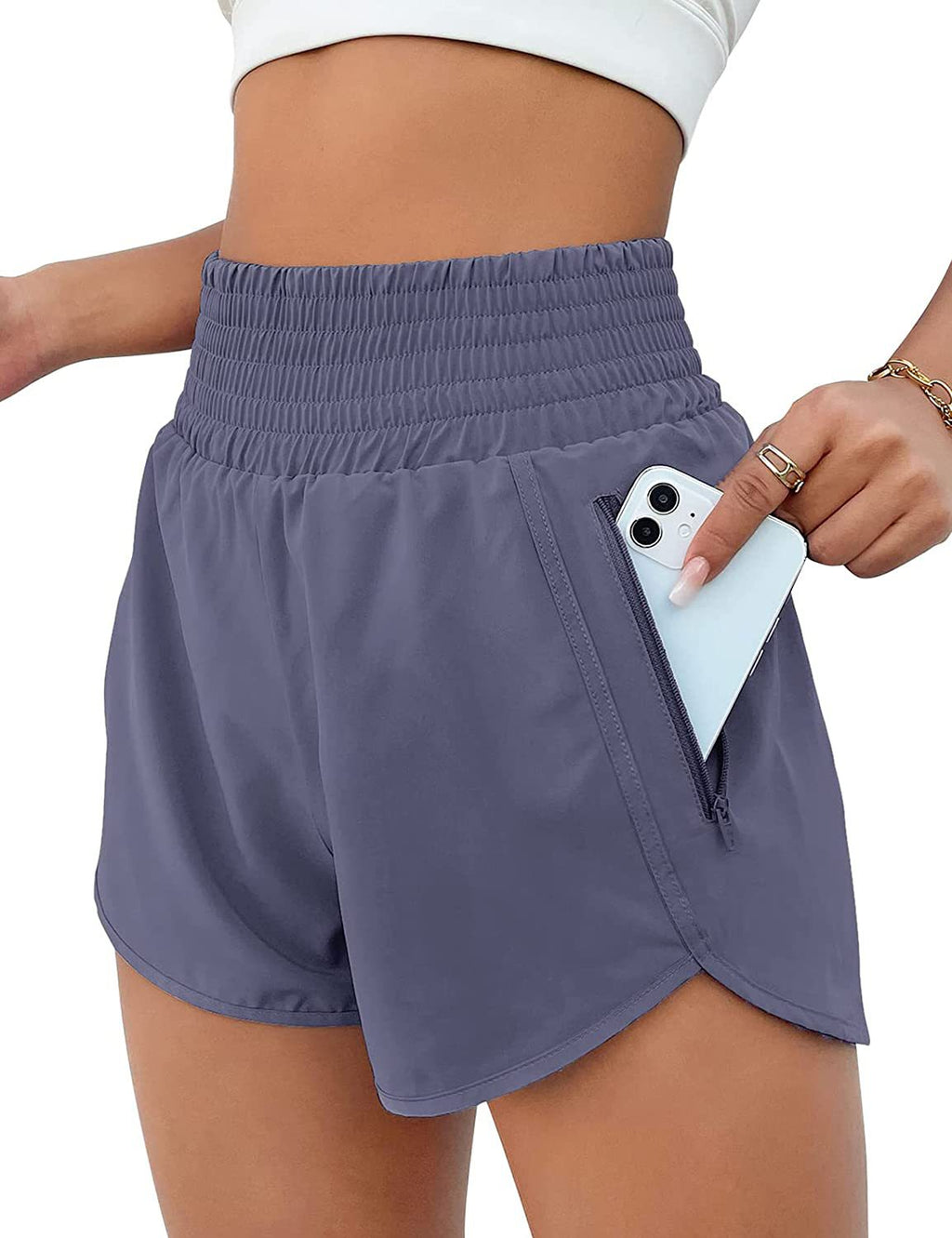 Course haute de femmes Sports de course Faux de Yoga DeuxPiece Short Anti-Light Fitness Wor