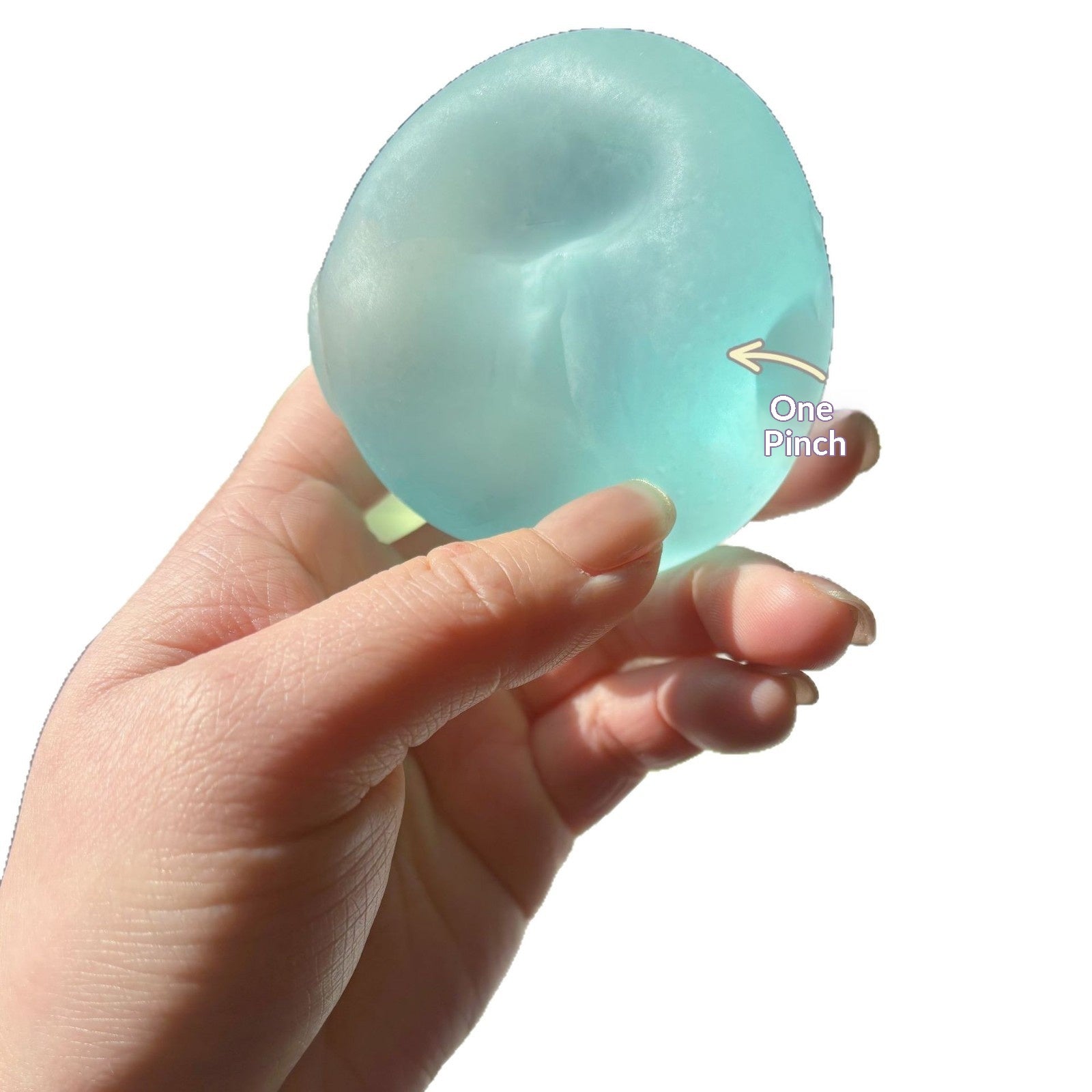 Huile de coco Bleu Translucide Malt Candy Stress Relief Toy
