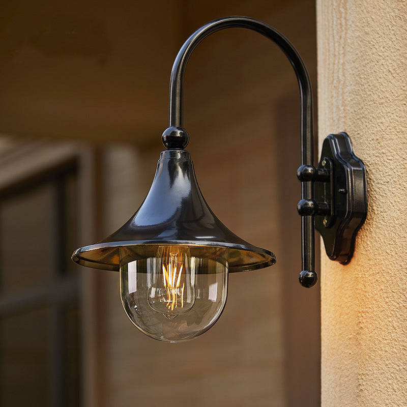Lampe murale extérieure Lampe murale en corne Porte extérieure Lampe Stairs Pastoral Aluminium Balcon Expose