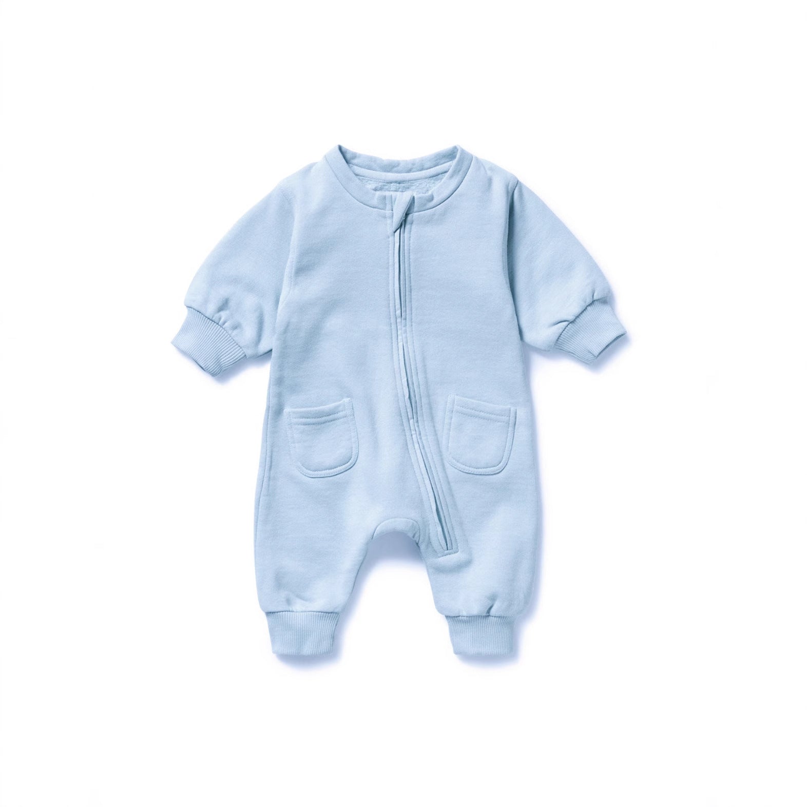 Printemps Automne Solide couleur manches longues Baby Onesie