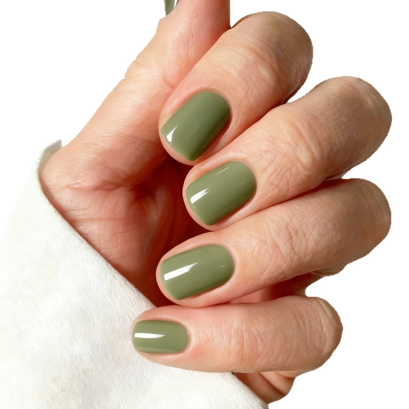 Faux ongles de haricots verts simples pour les femmes