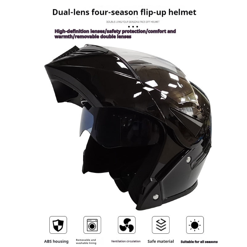 Casque de moto de sécurité de la personnalité d'hiver pour hommes et femmes