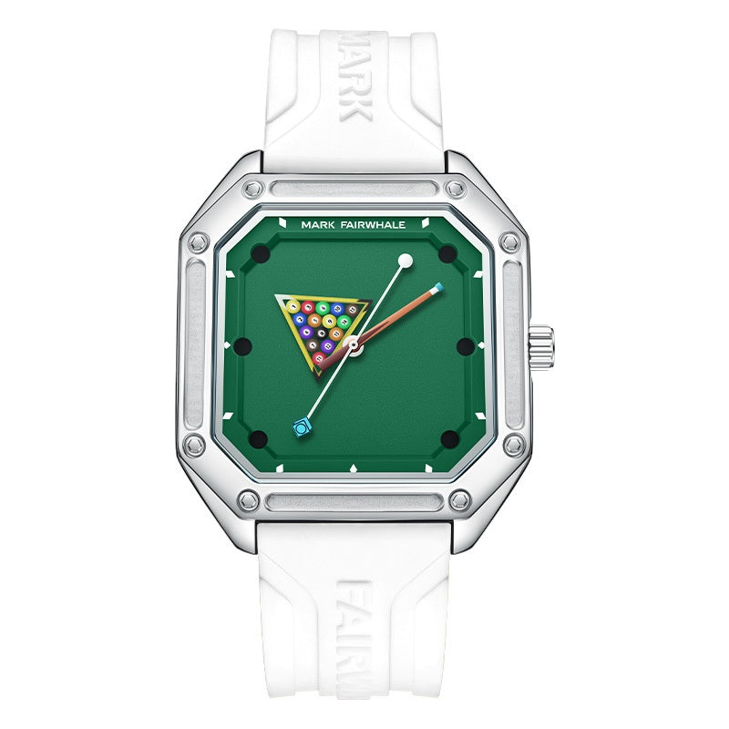 Creative Quartz Wristwatch Personalized Men with a billiard-themed dial