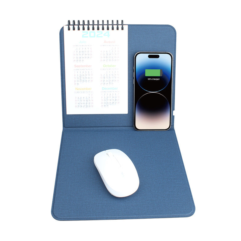 Calendrier de cadre bricolage Support plat Chargeur sans fil Mouse Pad de bureau