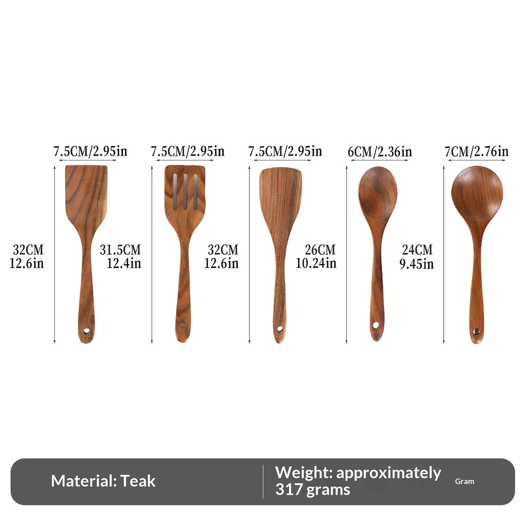 Ensemble de spatules en bois de teck