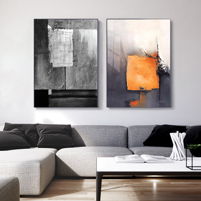 Scandinave Résumé Gray Wall Art Affiche d'image moderne