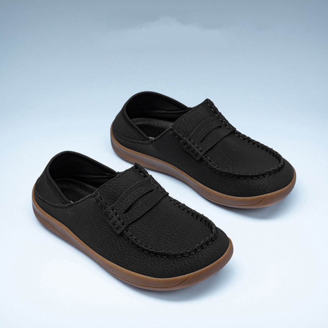 Hommes Minimaliste Versatile Léger Souple et Non-dérapant Chaussures Casual en cuir