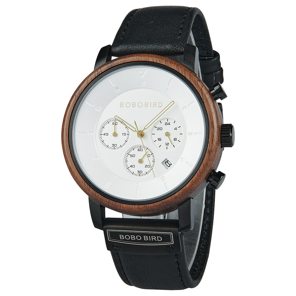 Montre vintage homme en bois