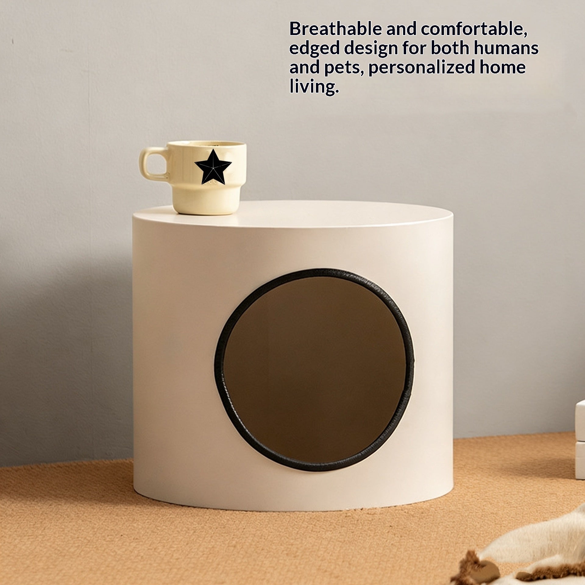 Tabouret semi-fermé pour lit de chat multifonctionnel
