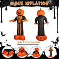 12ft Décor gonflable d'Halloween avec côtes de squelette
