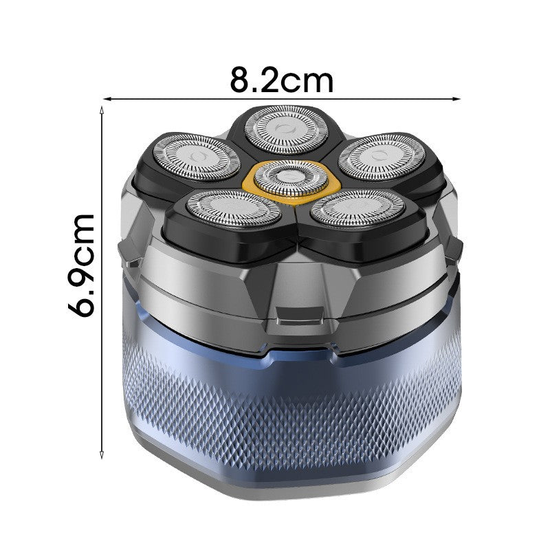 Rasoir de tête électrique 6D pour hommes chauves Razor magnétique humide cheveux de barbe sèche