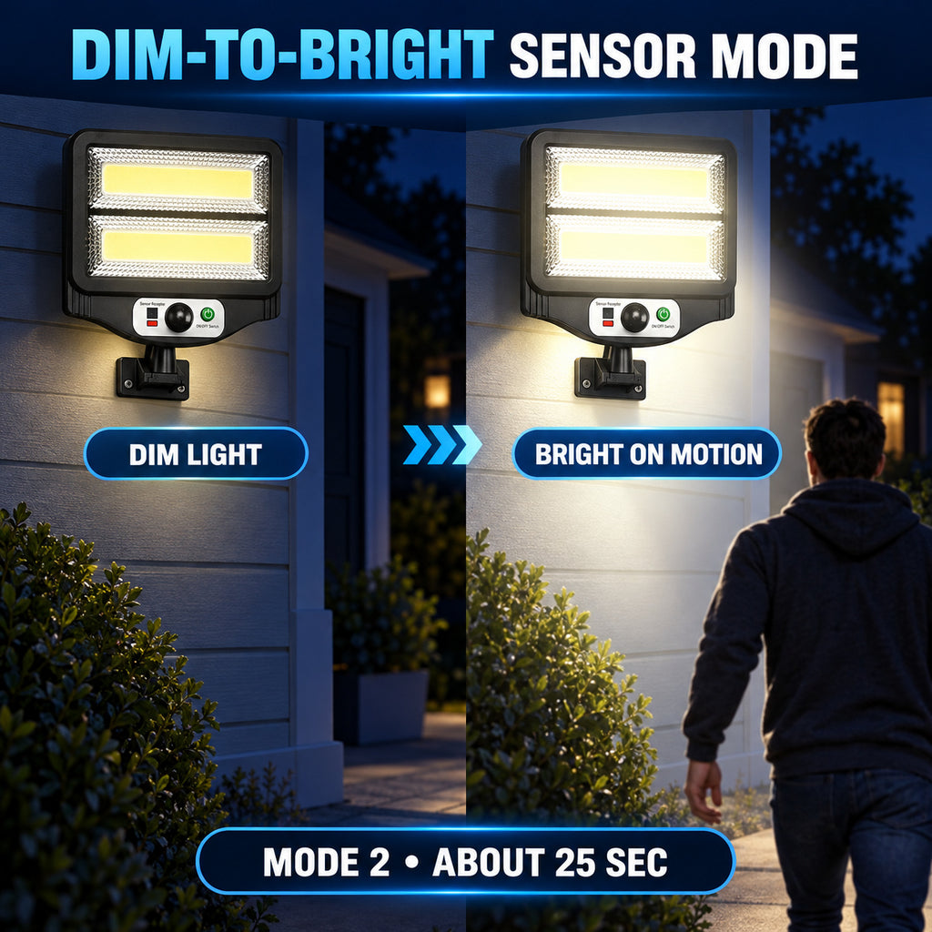 Capteur de mouvement rechargeable solaire COB LED lampe de travail 1500mAh pour auto W781 2 Street