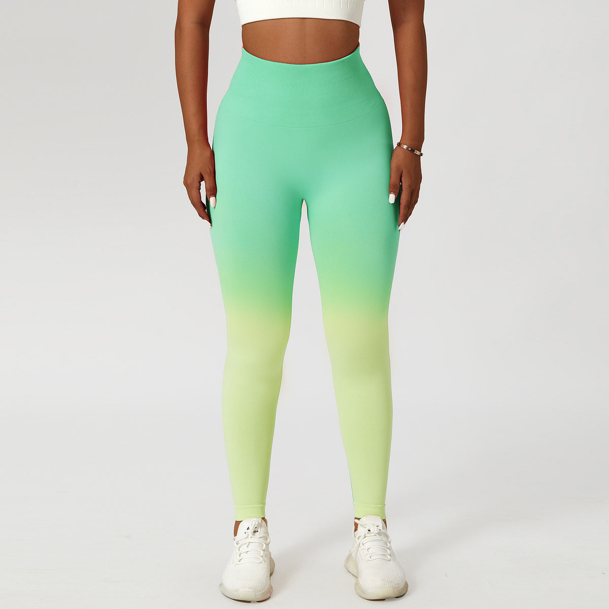Gradient Fitness High Waist Sportswear Tight Pantalons extérieurs