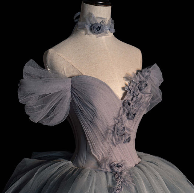 Femme Texture Hôte Cadeau Tulle Tutu Banquet français Robe Princesse