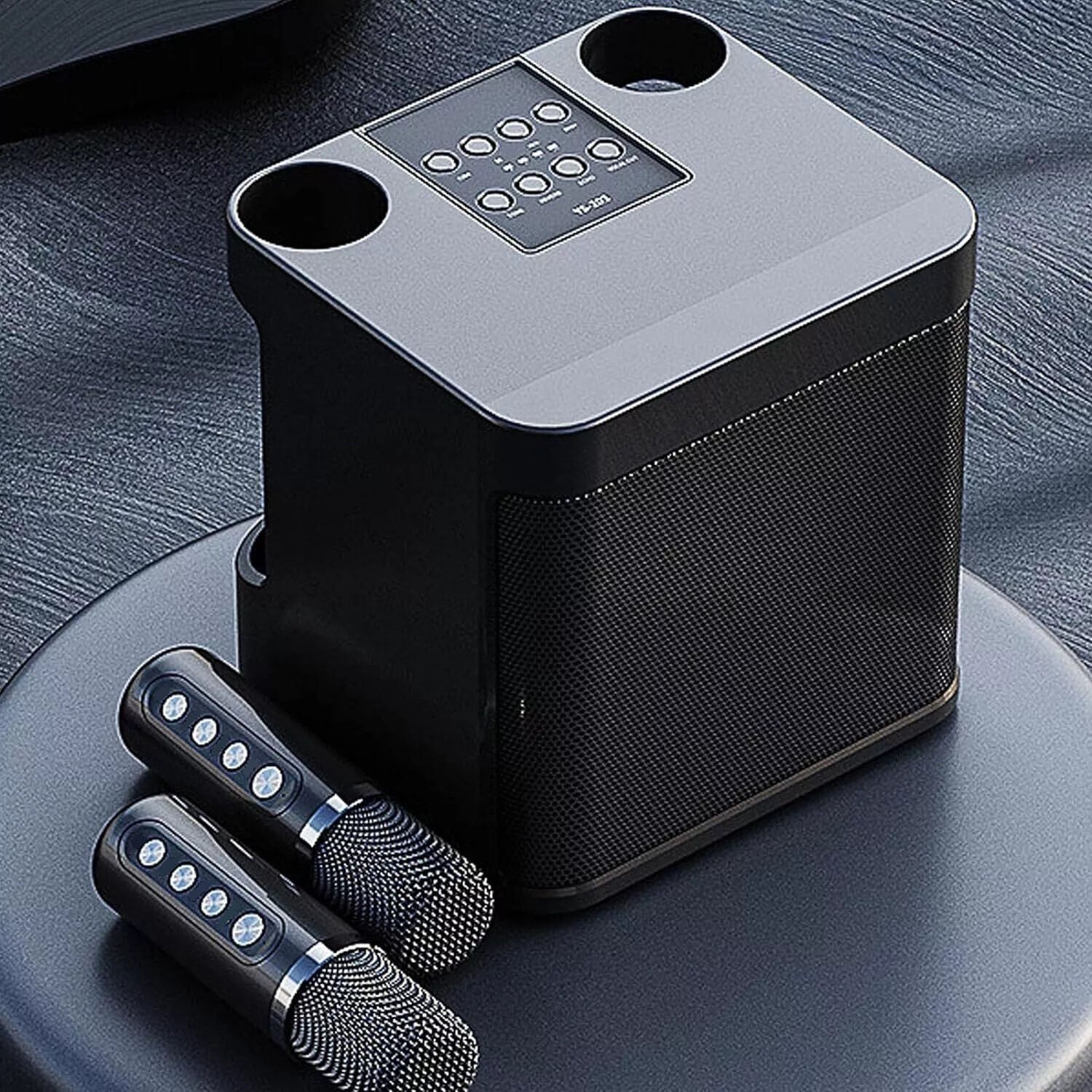 Haut-parleur de karaoké Bluetooth portable avec 2 microphones sans fil