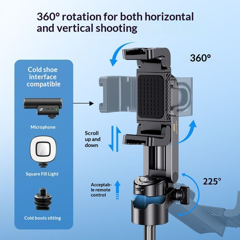 Mini bluetooth Phone Selfie Stick avec support pour l'extérieur utilisation pliable et extensible Tripo