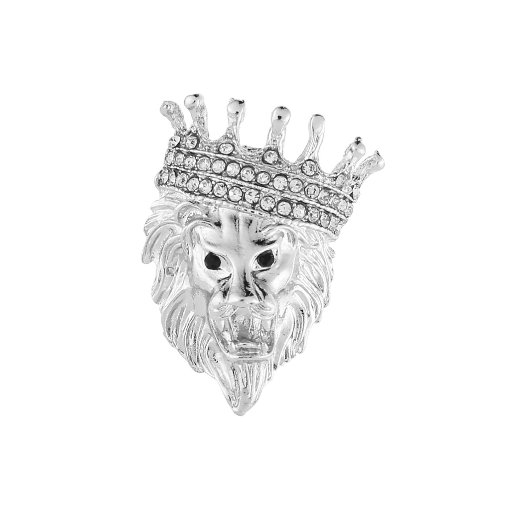 Fierce Tête Lion et Tigre Brooch Vintage Personnalisé
