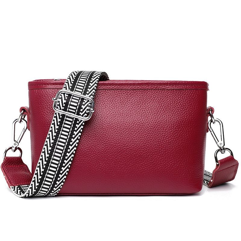 Fashionable Simple Versatile Premier-Layer Cowhide EpauleCrossbody Bag