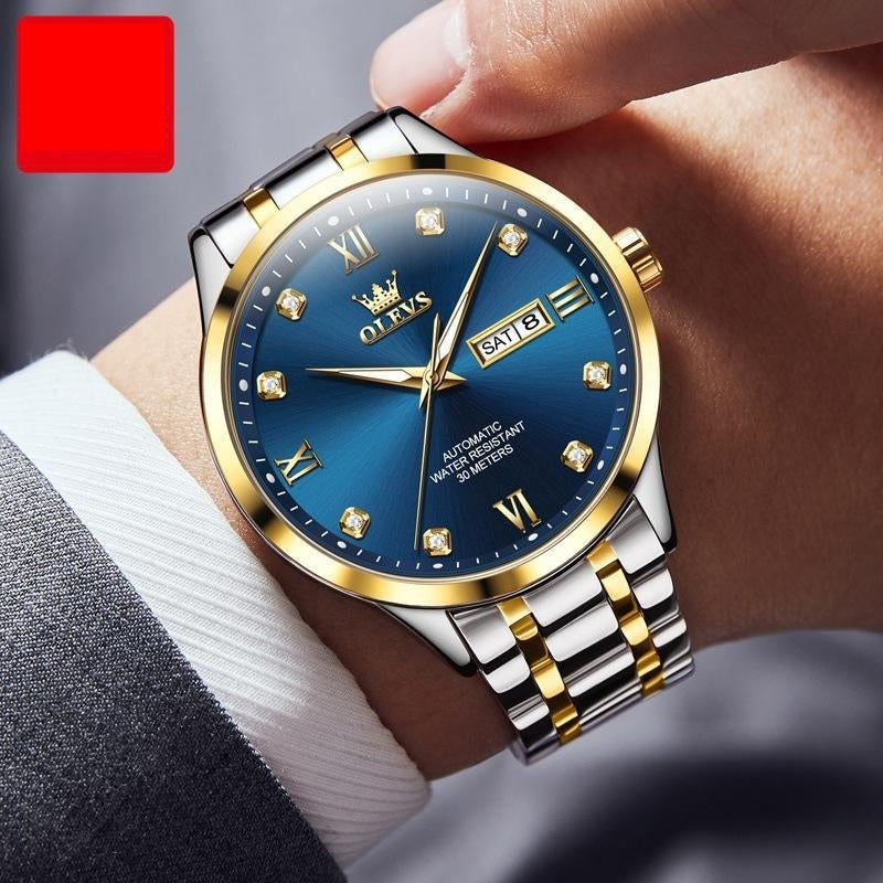 Montre mécanique automatique étanche pour hommes