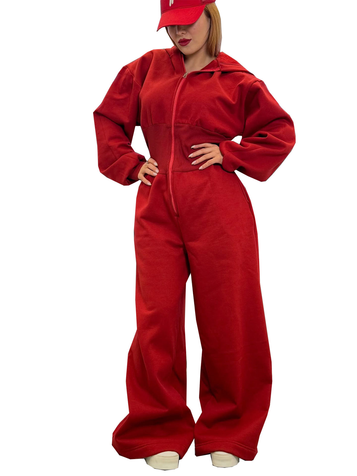 Costume à capuche Zip-up Stretch-waist