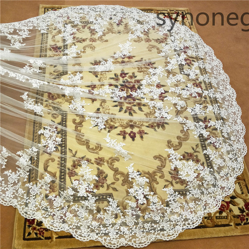 Modèle Cathédrale Longueur Dentelle de mariée Veil