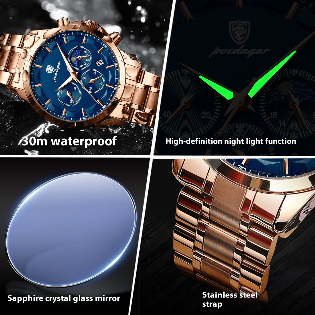 Imperméable Multifonctionnelle Montre Quartz Sport Homme