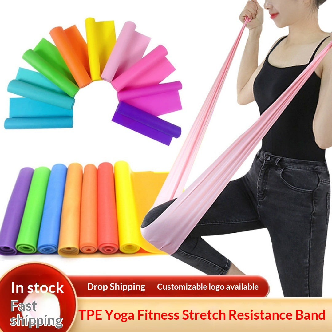 Yoga Bande élastique Bande de traction Sport Fitness Bande de résistance Hip Fitness Stretching