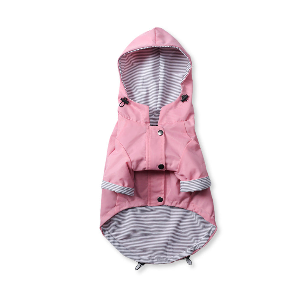 Imperméable au vent British Retro Padded Dog Raincoat