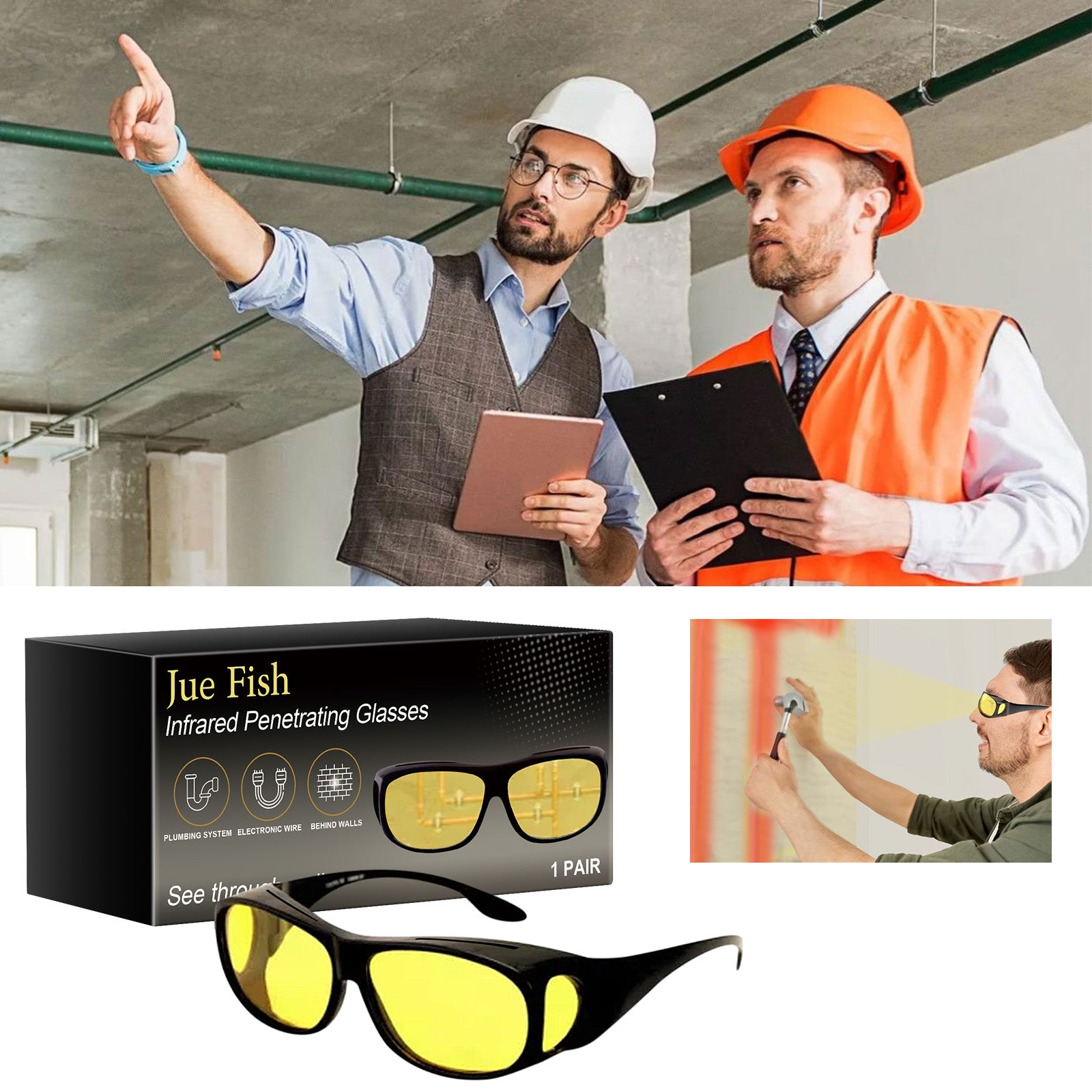 Verres infrarouges pénétrants 1pc1box