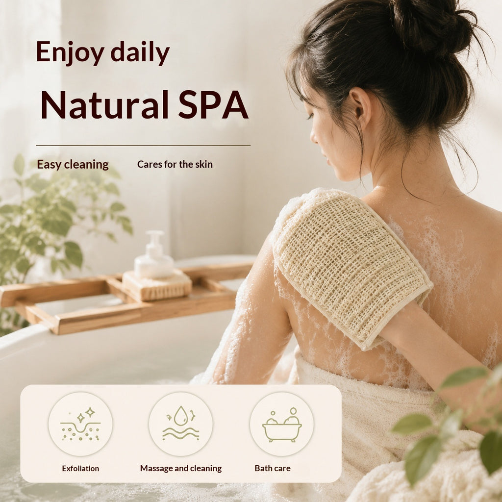 Gants naturels de bain sisal biodégradables