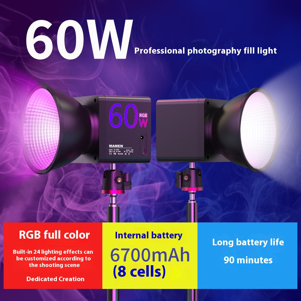 Mobile Outdoor Live Photography Lampe de remplissage portable